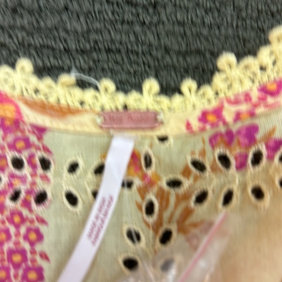 NWT Women’s Free People Cropped Blossom Top in Summer Lemonade combination - M - Picture 5 of 7